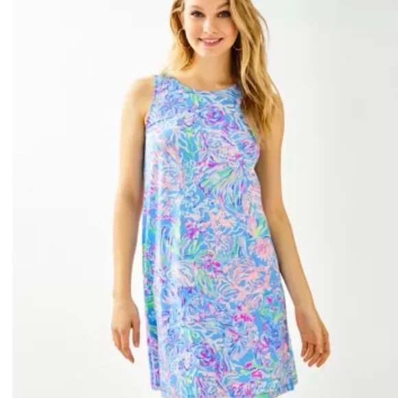 NWT! Size small Lilly Pulitzer Kristen Swing Dress Multi All Together Now Print - Picture 4 of 5